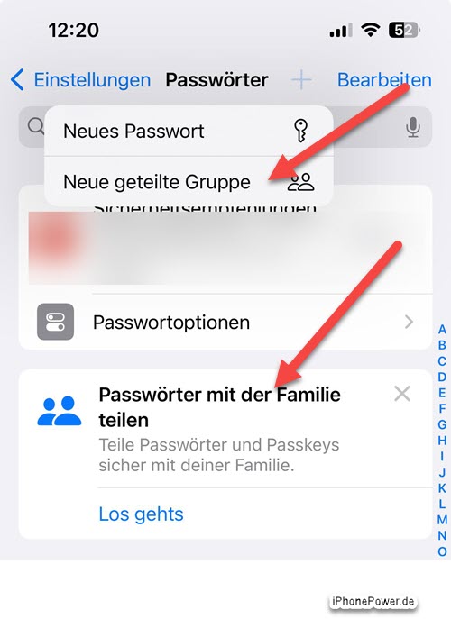 Passwoerter Teilen iPhone iOS 17 per Apple iCloud Schluesselbund