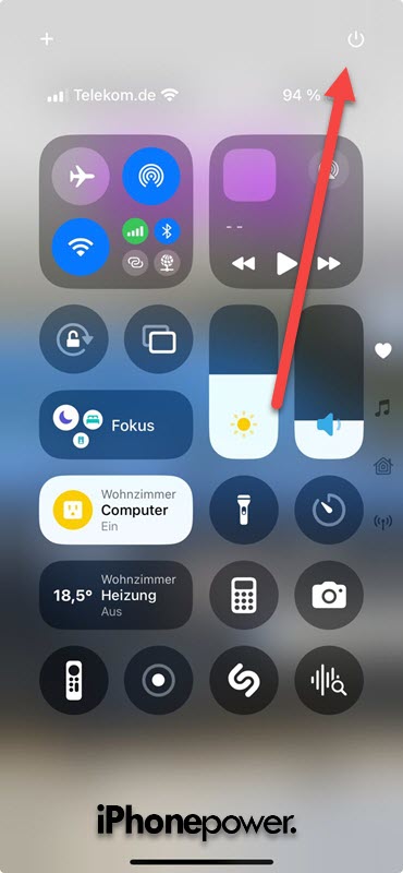 iOS 18 iPhone ausschalten ohne auf die Tasten zu drücken